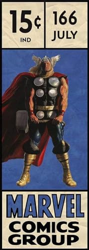 Marvel Komar fototapeta z włókniny Thor Retro Comic Box rozmiar: 100 x 280 cm (szerokość wysokość) pokój dziecięcy, tapeta ścienna, superbohater IADX2 067 - obrazek 1