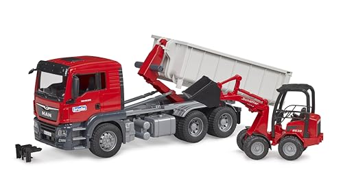 Bruder MAN TGS Truck z kontenerem rolkowym i ładowarką Schäffer 2630 - obrazek 1