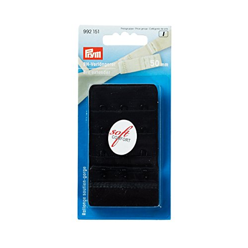 Prym przedłużenie biustonosza, bawełna, czarna, 4,5 x 2 0,2 cm - obrazek 1