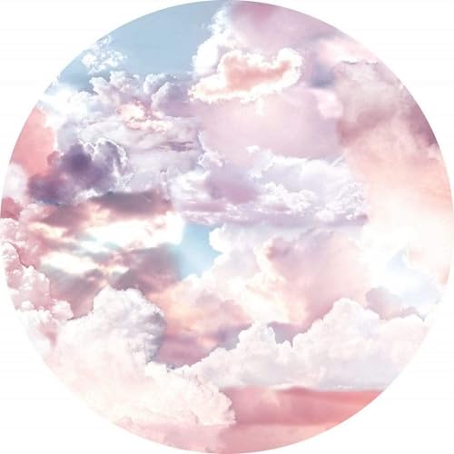 Komar DOT okrągła i samoprzylepna fototapeta z włókniny Candy Sky średnica 125 cm 1 sztuka chmury, niebo, tapeta, dekoracja, tapeta ścienna, obraz ścienny, ze wzorem D1 010 - obrazek 1