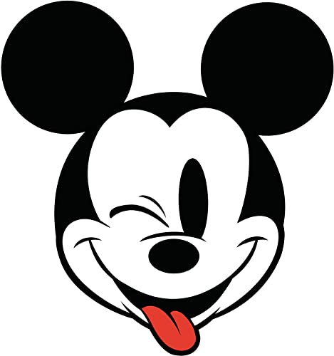 Disney Komar DOT okrągła i samoprzylepna fototapeta z włókniny Mickey Head Optimism średnica 125 cm pokój dziecięcy, tatuaż ścienny DD1 057 - obrazek 1
