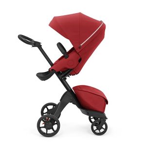 Stokke Xplory X, rubinowo czerwony luksusowy wózek spacerowy regulowany dla wygody dziecka i rodziców wyściółka, szelki odblaskowy zamek błyskawiczny składany w jednym kroku Stokke Xplory X, rubinowo czerwony luksusowy wózek spacerowy regulowany dla wygody dziecka i rodziców wyściółka, szelki odblaskowy zamek błyskawiczny składany w jednym kroku