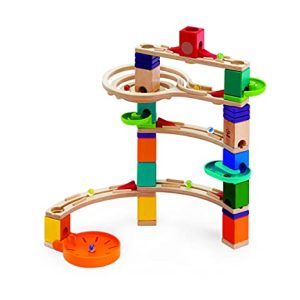 Hape Cliffhanger, Quadrilla Cliffhanger Wooden Marble Run, Maze Run Set, Early Educational STEAM Development Building Toys for Kids, Multicolour Hape Cliffhanger, Quadrilla Cliffhanger Wooden Marble Run, Maze Run Set, Early Educational STEAM Development Building Toys for Kids, Multicolour