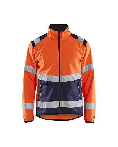 Blakläder Kurtka softshellowa klasy 2, rozmiar 4XL, pomarańczowa/granatowa, 1 sztuka, 4877251653894XL - obrazek 1