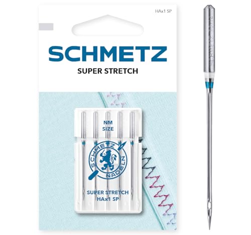 Igły do maszyn szycia SCHMETZ Super Stretch 75 (11) Przeznaczone dzianin o wysokiej elastyczności, elastanu i tkanin rozciągliwych, zapobiegają pomijaniu ściegów pękaniu, 5 sztuk Igły do maszyn szycia SCHMETZ Super Stretch 75 (11) Przeznaczone dzianin o wysokiej elastyczności, elastanu i tkanin rozciągliwych, zapobiegają pomijaniu ściegów pękaniu, 5 sztuk