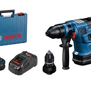 Bosch Professional Akumulatorowy młot udarowo obrotowy BITURBO GBH 18V 34 CF (uchwyt wymienny SDS plus, 5,8 J, moduł Bluetooth, 2 akumulatory ProCORE18V 5.5Ah, ładowarka GAL 1880 CV, walizka) Bosch Professional Akumulatorowy młot udarowo obrotowy BITURBO GBH 18V 34 CF (uchwyt wymienny SDS plus, 5,8 J, moduł Bluetooth, 2 akumulatory ProCORE18V 5.5Ah, ładowarka GAL 1880 CV, walizka)