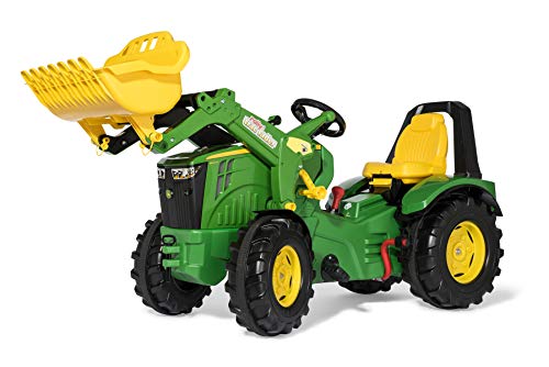 Rolly Toys traktor na pedały John Deere rollyX Trac Premium w zestawie z ładowarką RollyTrac (przerzutka dwubiegowa, hamulec ręczny, dla dzieci wieku 3 10 lat, regulowane siedzisko, - obrazek 1