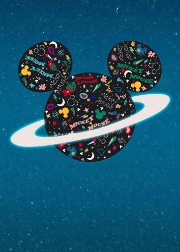 Disney Komar Fototapeta z włókniny Planet Mickey Rozmiar: 200 x 280 cm (szerokość wysokość) Tapeta ścienna, pokój dziecięcy, Micky Maus, IADX4 026 - obrazek 1