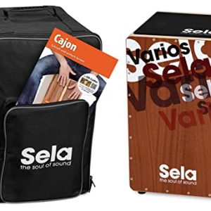 Sela SE 092 Varios Snare Cajon zestaw dla początkujących z systemem Snare, zmontowany, plecak, podkładka do siedzenia, szkoła, CD, DVD Sela SE 092 Varios Snare Cajon zestaw dla początkujących z systemem Snare, zmontowany, plecak, podkładka do siedzenia, szkoła, CD, DVD