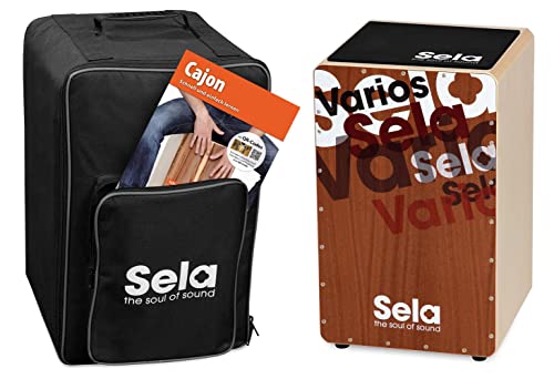 Sela SE 092 Varios Snare Cajon zestaw dla początkujących z systemem Snare, zmontowany, plecak, podkładka do siedzenia, szkoła, CD, DVD Sela SE 092 Varios Snare Cajon zestaw dla początkujących z systemem Snare, zmontowany, plecak, podkładka do siedzenia, szkoła, CD, DVD