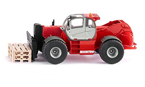Siku 3507 Manitou MHT 10230 - Ładowarka teleskopowa - 1:50 - Czerwona - Zawiera 3 palety - obrazek 1