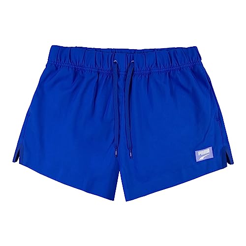 PUMA Damskie szorty z wysokim stanem, purpurowy elektryczny, L PUMA Damskie szorty z wysokim stanem, purpurowy elektryczny, L