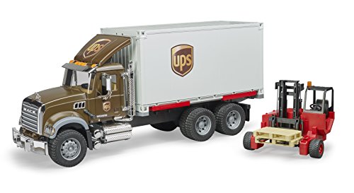 Bruder Mack Granite UPS Kontener z Wózkiem Widłowym - obrazek 1