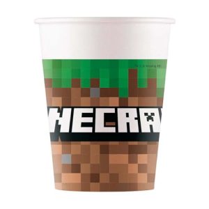 Kubki papierowe jednorazowe Minecraft 200ml 8szt Kubki papierowe jednorazowe Minecraft 200ml 8szt