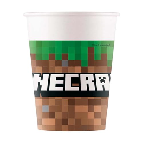 Kubki papierowe jednorazowe Minecraft 200ml 8szt - obrazek 1
