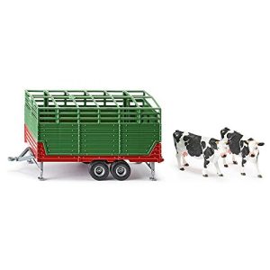 siku 2875, Livestock Trailer with 2 Holstein Cows, 1:32, Metal/Plastic, Green, Multifunction siku 2875, Livestock Trailer with 2 Holstein Cows, 1:32, Metal/Plastic, Green, Multifunction