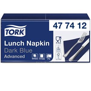 Tork 477412 Soft serwetki obiadowe ciemnoniebieskie na 3 warstwowe, chłonne papierowe w kolorze niebieskim różnorodne zastosowanie Advanced Quality Tork 477412 Soft serwetki obiadowe ciemnoniebieskie na 3 warstwowe, chłonne papierowe w kolorze niebieskim różnorodne zastosowanie Advanced Quality