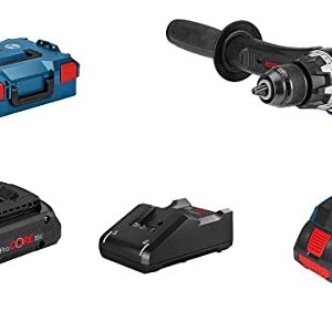 Bosch Professional system 18V: akumulatorowa wiertarko wkrętarka udarowa GSB 18V 110 C (2 akumulatory ProCORE18V 4.0Ah, szybka ładowarka GAL 40, rękojeść dodatkowa, walizka L BOXX) Bosch Professional system 18V: akumulatorowa wiertarko wkrętarka udarowa GSB 18V 110 C (2 akumulatory ProCORE18V 4.0Ah, szybka ładowarka GAL 40, rękojeść dodatkowa, walizka L BOXX)