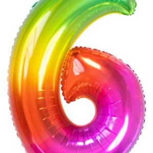 Folat Balon foliowy Yummy Gummy Rainbow Numer 6 86 cm Folat Balon foliowy Yummy Gummy Rainbow Numer 6 86 cm