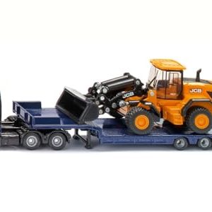 Siku, ciężarówka Man z lawetą i ładowarką kołową JCB Siku, ciężarówka Man z lawetą i ładowarką kołową JCB