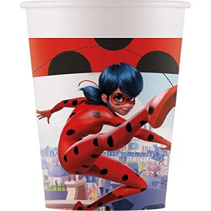 Procos 93479 imprezowy kubek Miracolous Ladybug, maks. pojemność 200 ml, 8 sztuk, jednorazowy z papieru, urodziny dziecka, naczynia na imprezę, FSC Procos 93479 imprezowy kubek Miracolous Ladybug, maks. pojemność 200 ml, 8 sztuk, jednorazowy z papieru, urodziny dziecka, naczynia na imprezę, FSC