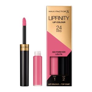 Max Factor Lipfinity Lip Colour 24h dwufazowa szminka o długotrwałym efekcie, pomadka do ust 2 w 1, trwałość 24h, nr 22 Forever Lolita Max Factor Lipfinity Lip Colour 24h dwufazowa szminka o długotrwałym efekcie, pomadka do ust 2 w 1, trwałość 24h, nr 22 Forever Lolita