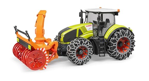 Bruder, Traktor Claas Axion 950 z pługiem śnieżnym i łańcuchami na kołach, 03017 Bruder, Traktor Claas Axion 950 z pługiem śnieżnym i łańcuchami na kołach, 03017