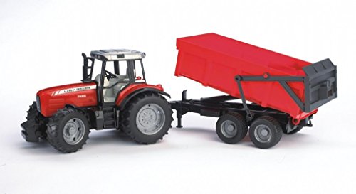 Bruder, Traktor Massey Ferguson 7480 z przyczepą wywrotką, 02045 - obrazek 1