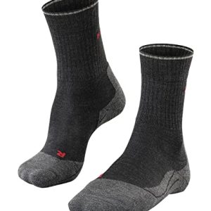 FALKE Kobiety Skarpety do wędrówek TK2 Explore Wool Silk W So Wełna Merynosa przeciw pęcherzom grube 1 Para, Szary Anthracite Melange 3080, 41 42 FALKE Kobiety Skarpety do wędrówek TK2 Explore Wool Silk W So Wełna Merynosa przeciw pęcherzom grube 1 Para, Szary Anthracite Melange 3080, 41 42