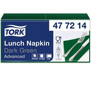 Tork 477214 serwetki obiadowe ciemnozielone / 2 warstwowe na małe potrawy i przekąski/Zaawansowana jakość 10 x 200 (2000) papierowe 32,6 33 cm (szer. dł.) składane 1/4 Tork 477214 serwetki obiadowe ciemnozielone / 2 warstwowe na małe potrawy i przekąski/Zaawansowana jakość 10 x 200 (2000) papierowe 32,6 33 cm (szer. dł.) składane 1/4