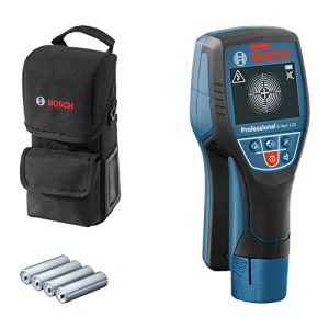 Bosch Professional Detektor Wallscanner D tect 120 (4 baterie AA, maks. głęb. detekcji rury plast./belki drewn./przewody pod napięciem/metale magn./metale niemagn.: 60/38/60/120/120 mm, pokrowiec) Bosch Professional Detektor Wallscanner D tect 120 (4 baterie AA, maks. głęb. detekcji rury plast./belki drewn./przewody pod napięciem/metale magn./metale niemagn.: 60/38/60/120/120 mm, pokrowiec)