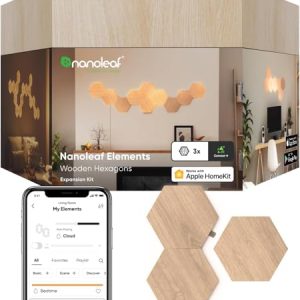 NanoleafElements Wood Look Hexagons Expansion Pack (3 panele)Cool White + Warm NanoleafElements Wood Look Hexagons Expansion Pack (3 panele)Cool White + Warm