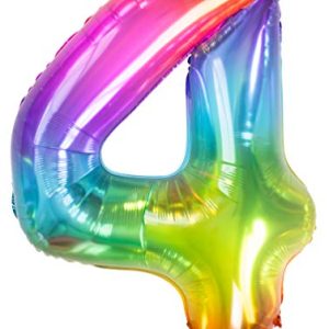 Folat Balon foliowy Yummy Gummy Rainbow Numer 4 86 cm Folat Balon foliowy Yummy Gummy Rainbow Numer 4 86 cm