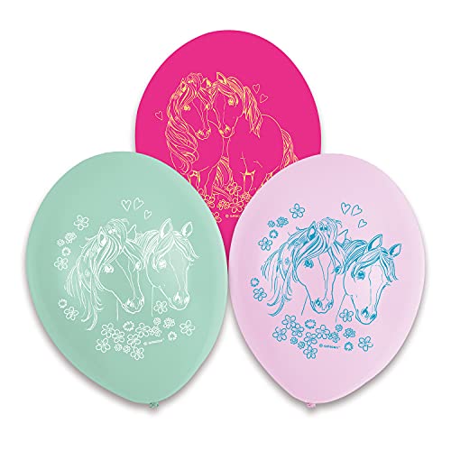 Amscan 9911595 lateksowe balony Pretty Pony, 6 sztuk, rozmiar około 22,8 cm, z motywami, dekoracja, urodziny dzieci, karnawał, impreza tematyczna Amscan 9911595 lateksowe balony Pretty Pony, 6 sztuk, rozmiar około 22,8 cm, z motywami, dekoracja, urodziny dzieci, karnawał, impreza tematyczna