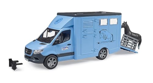 Bruder 02674 Mercedes-Benz Sprinter Transporter Zwierząt z 1 Koniem - obrazek 1