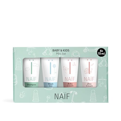 Minizestaw do pielęgnacji niemowląt Naïf 4x15ml dla i dzieci naturalne składniki - obrazek 1