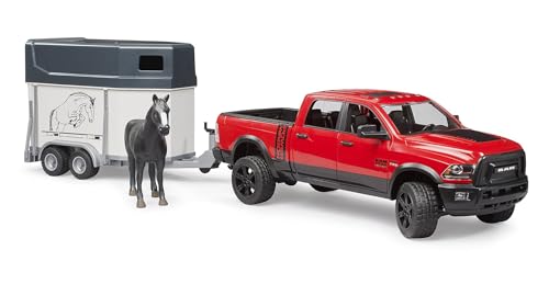 Bruder RAM 2500 Power Wagon z przyczepą do przewozu koni 02501 - obrazek 1