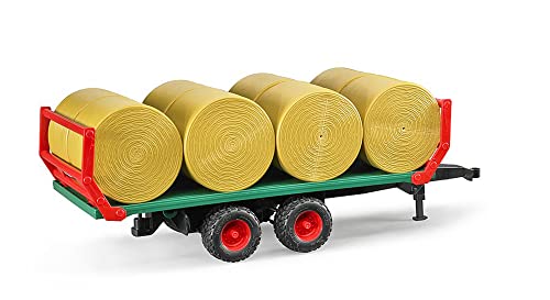 Bruder, Przyczepa do transportu siana + 8 bel, 02220 - obrazek 1