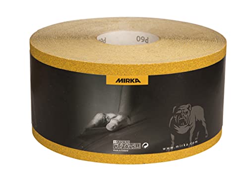 Mirka Gold Uniwersalny papier ścierny Rolka 115mm x 50m / ziarnistość P120 Do szlifowania tynku, szpachli, płyt wiórowych, drewna, lakieru Mirka Gold Uniwersalny papier ścierny Rolka 115mm x 50m / ziarnistość P120 Do szlifowania tynku, szpachli, płyt wiórowych, drewna, lakieru