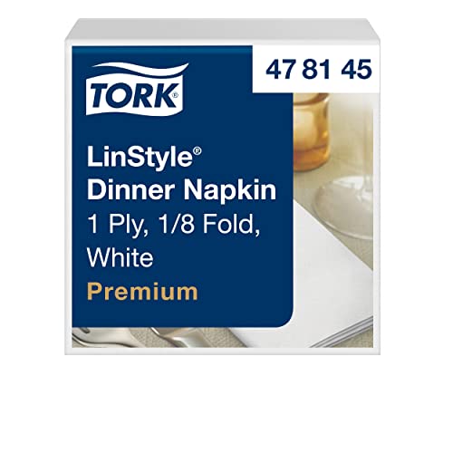Tork 478145 Linstyle premium serwetki obiadowe białe 1na8 składane na papierowe podobne do materiału i chłonne 1 warstwowe jakość Tork 478145 Linstyle premium serwetki obiadowe białe 1na8 składane na papierowe podobne do materiału i chłonne 1 warstwowe jakość