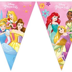 Girlanda Urodzinowa Z Flag Księżniczki, Disney Princess Girlanda Urodzinowa Z Flag Księżniczki, Disney Princess