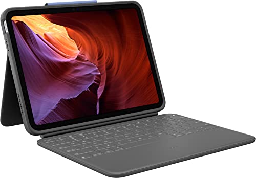 Logitech Rugged Folio, QWERTY, British English, 1,8 cm, 1,2 mm, Apple, iPad (7. generacji) (8. (9. (10. iPada (A16)