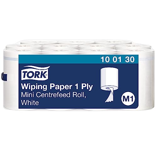 Tork 100130 wielofunkcyjne chusteczki papierowe do wewnętrznego systemu odwijania M1 / 1 warstwowy stabilny papier w kolorze białym, 11 x 120 m Tork 100130 wielofunkcyjne chusteczki papierowe do wewnętrznego systemu odwijania M1 / 1 warstwowy stabilny papier w kolorze białym, 11 x 120 m