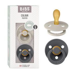 Smoczek BIBS z serii Colour, 2 pak, nie zawiera BPA, Symetryczny kształt gumowej główki. Lateks kauczuku naturalnego, Wyprodukowano w Danii/EU. Rozmiar (6 18 miesięcy), Sand/Iron Smoczek BIBS z serii Colour, 2 pak, nie zawiera BPA, Symetryczny kształt gumowej główki. Lateks kauczuku naturalnego, Wyprodukowano w Danii/EU. Rozmiar (6 18 miesięcy), Sand/Iron
