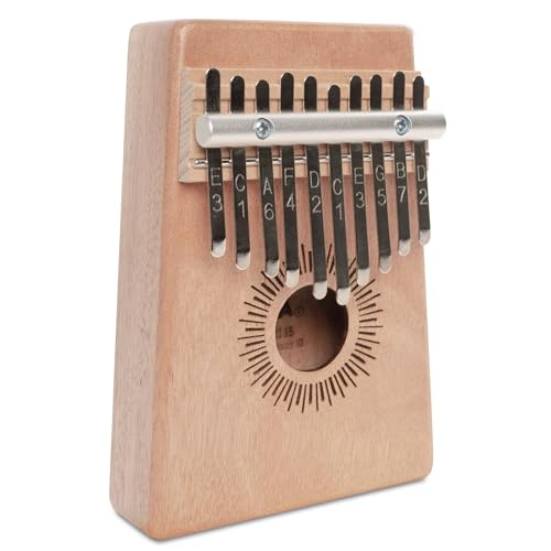 CASCHA Kalimba 10 kluczy, mahoń, fortepian na kciuk z etui, torba do przenoszenia, ściereczka czyszczenia, młotek tuningowy, naklejki klucze, nasadki kciuki, instrument perkusyjny HH 2145 CASCHA Kalimba 10 kluczy, mahoń, fortepian na kciuk z etui, torba do przenoszenia, ściereczka czyszczenia, młotek tuningowy, naklejki klucze, nasadki kciuki, instrument perkusyjny HH 2145