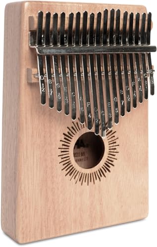 CASCHA Kalimba Mahogany 17 (w tym wyściełana torba, młotek tuningowy, 2 nasadki ochronne na palce) - obrazek 1