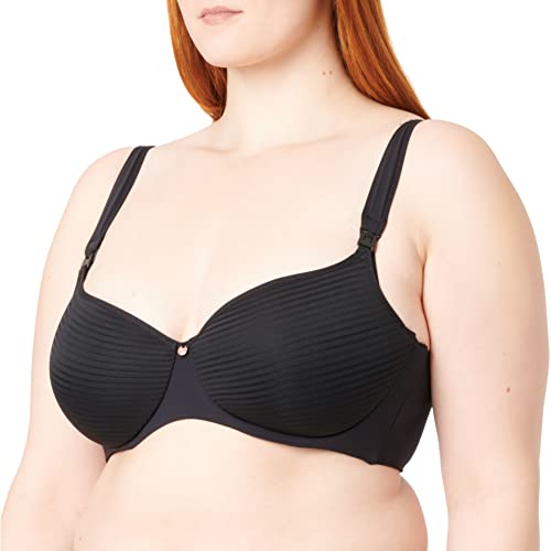 Noppies Damski biustonosz Spacer Stripe wyściełany, Black P090, 85B