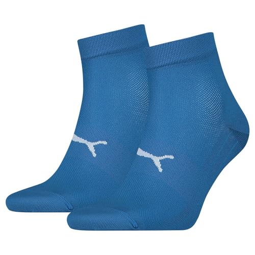 PUMA Skarpety typu Quarter, uniseks, 2 sztuki w opakowaniu, niebieski, 38 EU PUMA Skarpety typu Quarter, uniseks, 2 sztuki w opakowaniu, niebieski, 38 EU