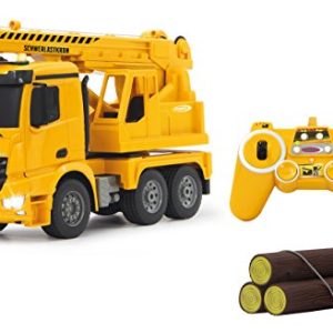 Jamara Zdalnie sterowany dźwig Mercedes-Benz Arocs – 1:20 – Żółty Jamara Zdalnie sterowany dźwig Mercedes-Benz Arocs – 1:20 – Żółty