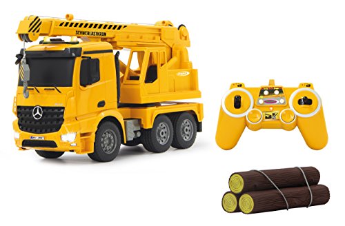 Jamara Zdalnie sterowany dźwig Mercedes-Benz Arocs – 1:20 – Żółty Jamara Zdalnie sterowany dźwig Mercedes-Benz Arocs – 1:20 – Żółty